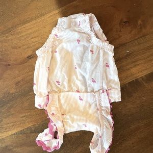 Newborn flamingo romper girls